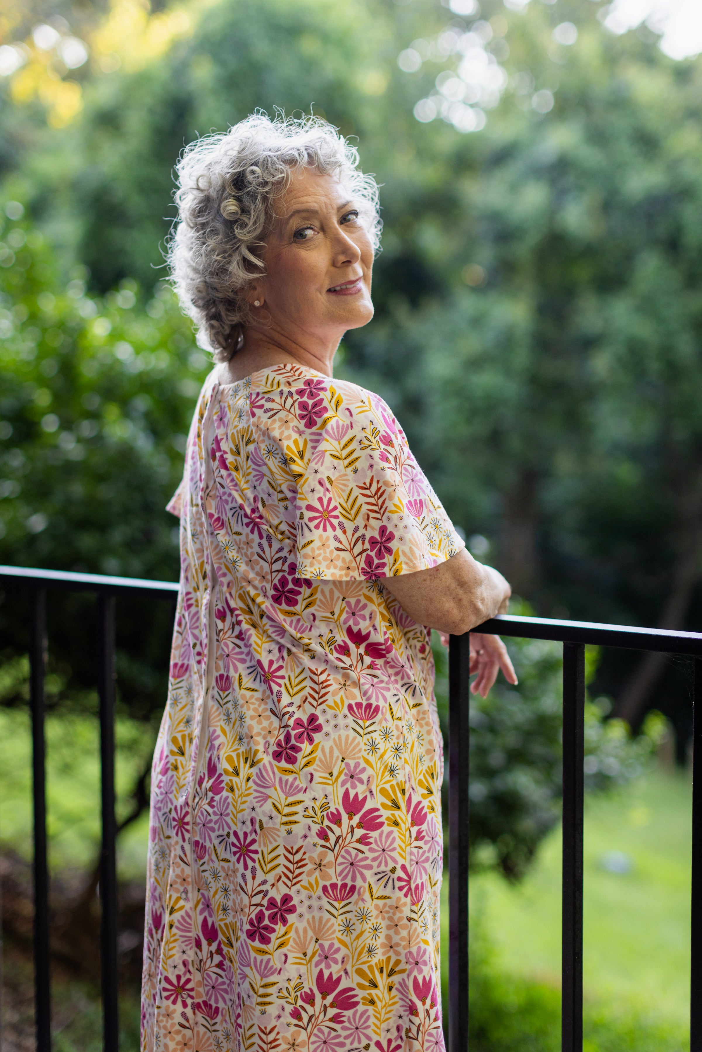 Luxury patient gown for women with breast cancer