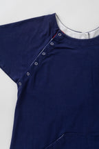 Hospital Gown with snaps, cotton, blue gown