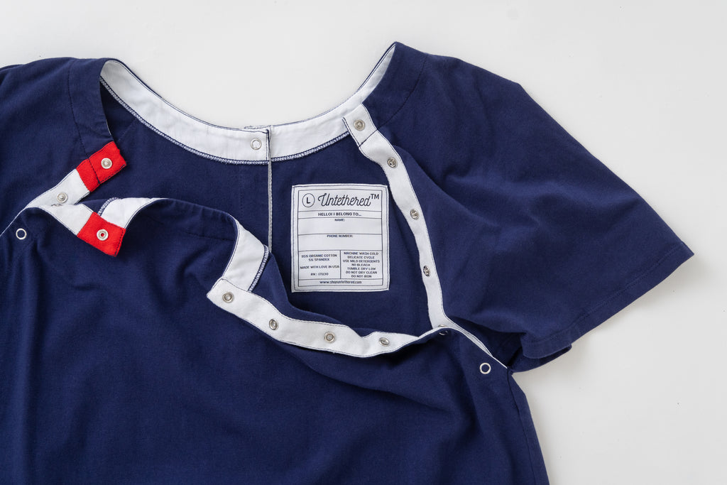 Chemotherapy gift, showing interior tag for patient name